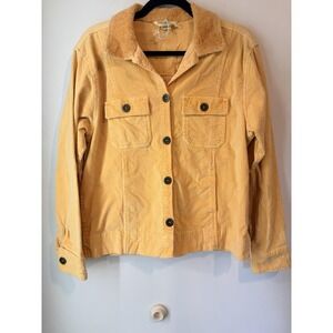 Vintage Y2K Fresh ProduceCorduroy Jacket Sherpa Collar USA Made Workwear Peach M